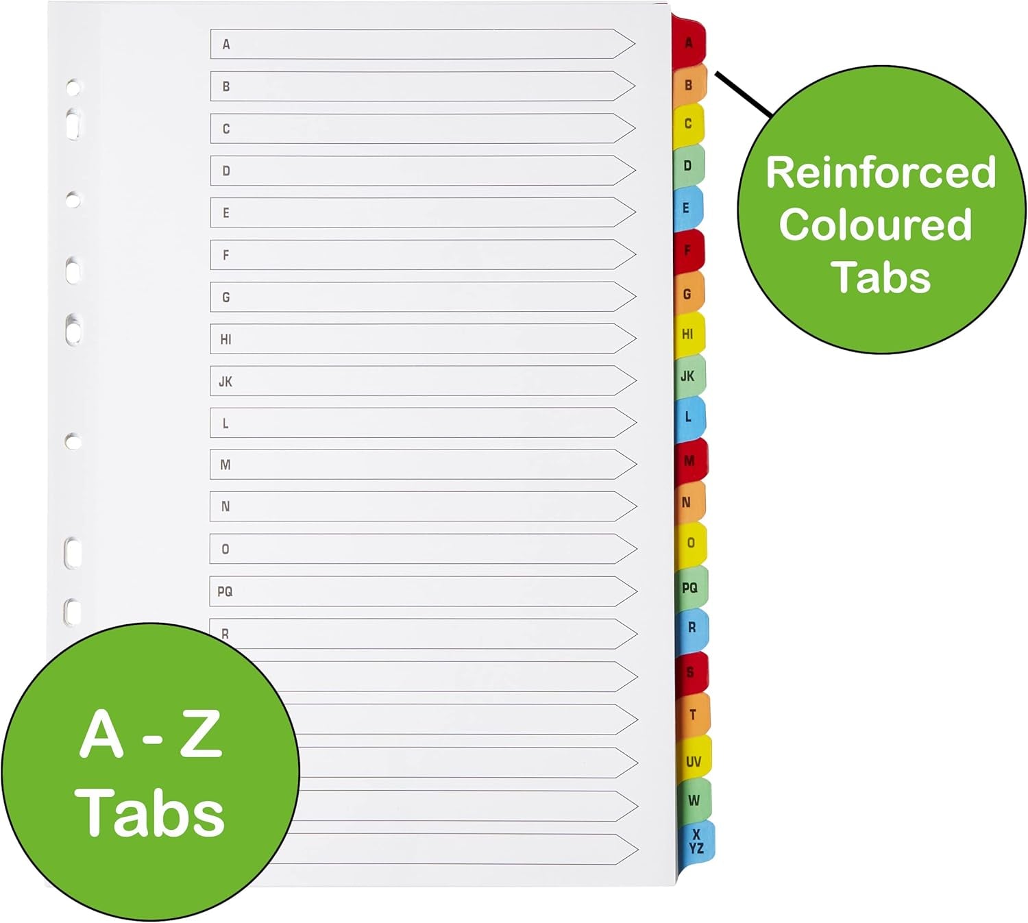 A4 A-Z File Dividers – Durable & Alphabetically Organized for Easy Filing