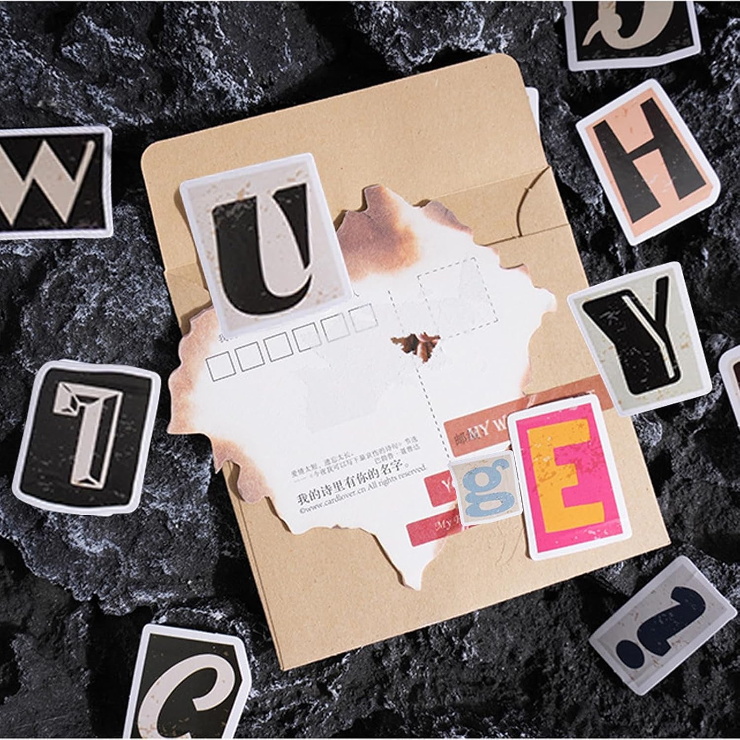 Vintage Alphabet Letter Stickers – 104 Sheets