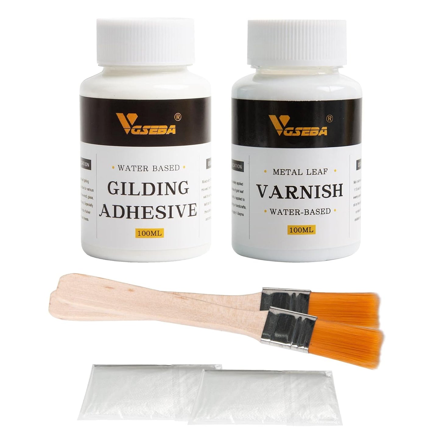 Gilding Adhesive Set – 100ml Water-Based Glue with Brush & Gloves