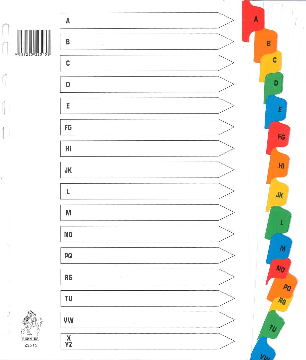 West End Stationery A4+ Alphabetical File Dividers – Pack of 10 for Easy Organization