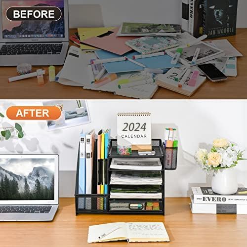 All-in-One Desk Organizer – 5 Trays, Drawer & Holders (36 x 28 x 30 cm)