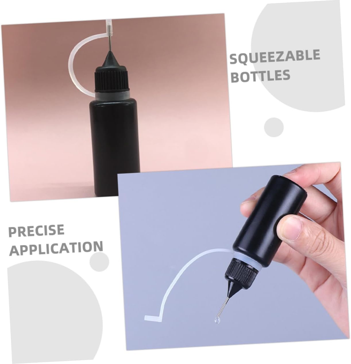 STOBOK 10Pcs Applicator Bottles for Crafting and Glue Application Plastic Squeeze Bottles with Cap for Home and Travel Use