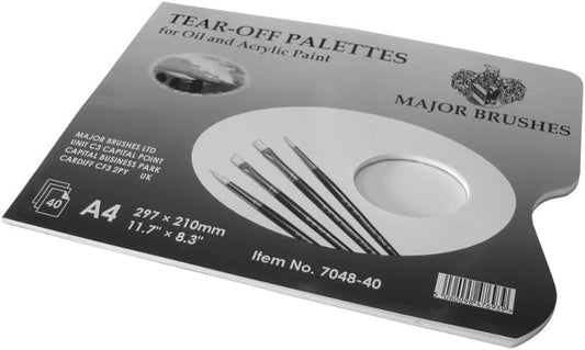 40-Sheet Disposable Tear-Off Palette – Perfect for Acrylic & Oil Painting