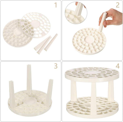 49-Hole Circular Brush Organizer – Keep Your Workspace Neat & Efficient