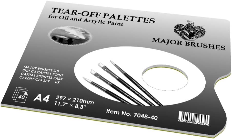 40-Sheet Disposable Tear-Off Palette – Perfect for Acrylic & Oil Painting