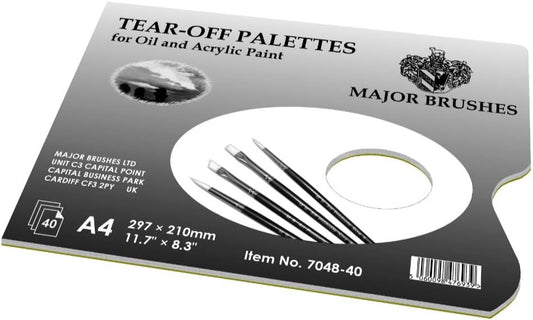 40-Sheet Disposable Tear-Off Palette – Perfect for Acrylic & Oil Painting