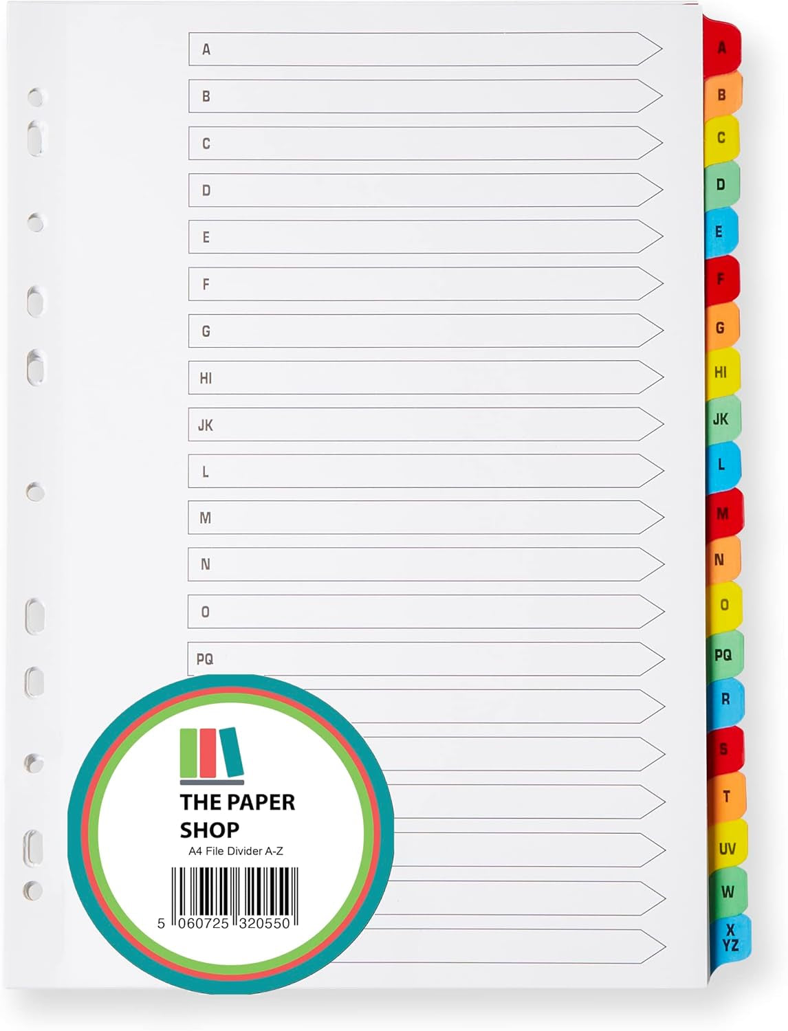 A4 A-Z File Dividers – Durable & Alphabetically Organized for Easy Filing