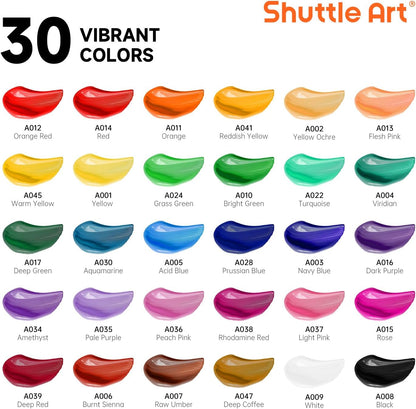 Shuttle Art 59-Piece Acrylic Painting Set – Complete Art Kit for Beginners & Professionals