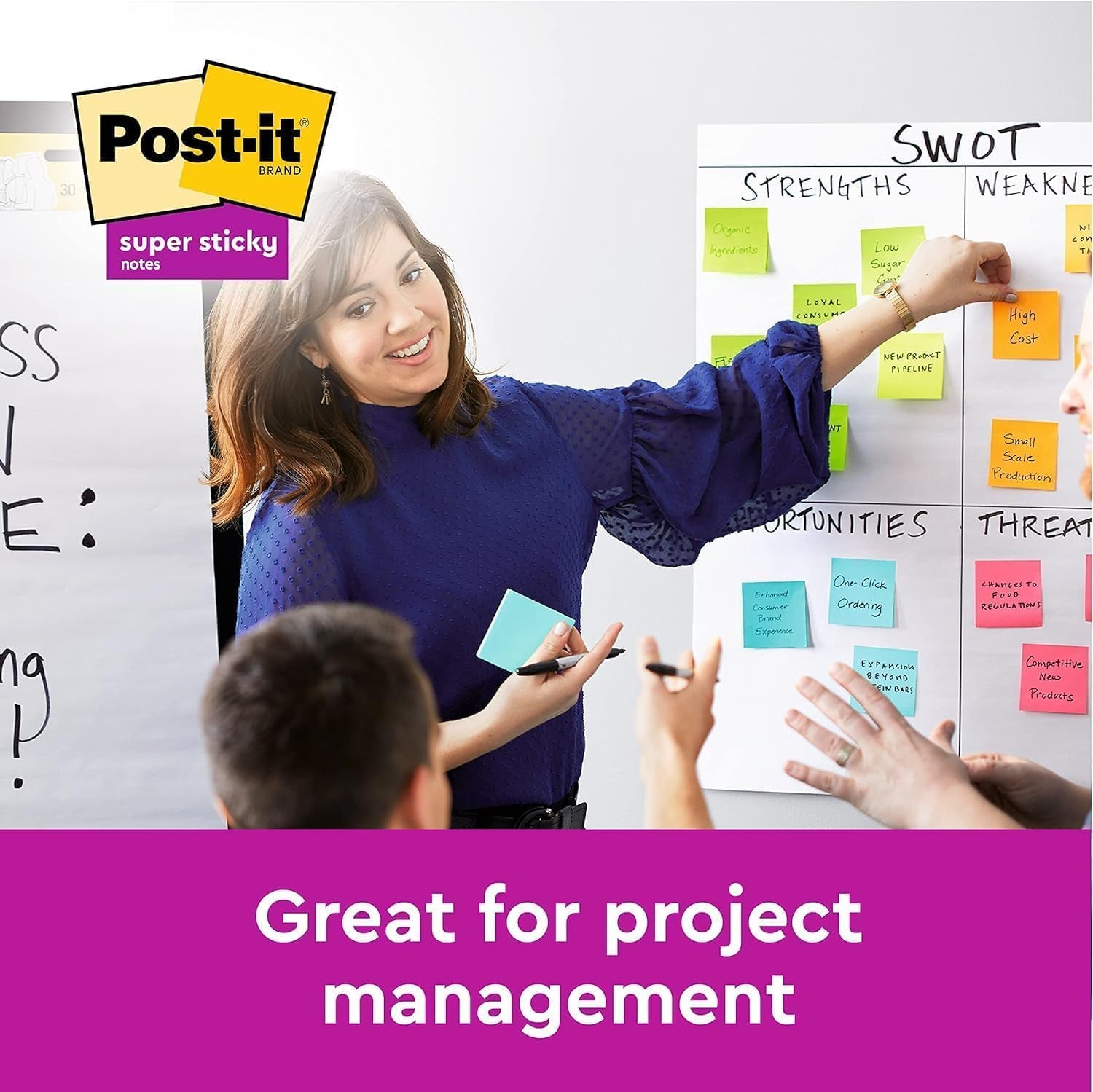 Post-it Super Sticky Notes – Extra Strong Adhesion for Hard-to-Stick Surfaces
