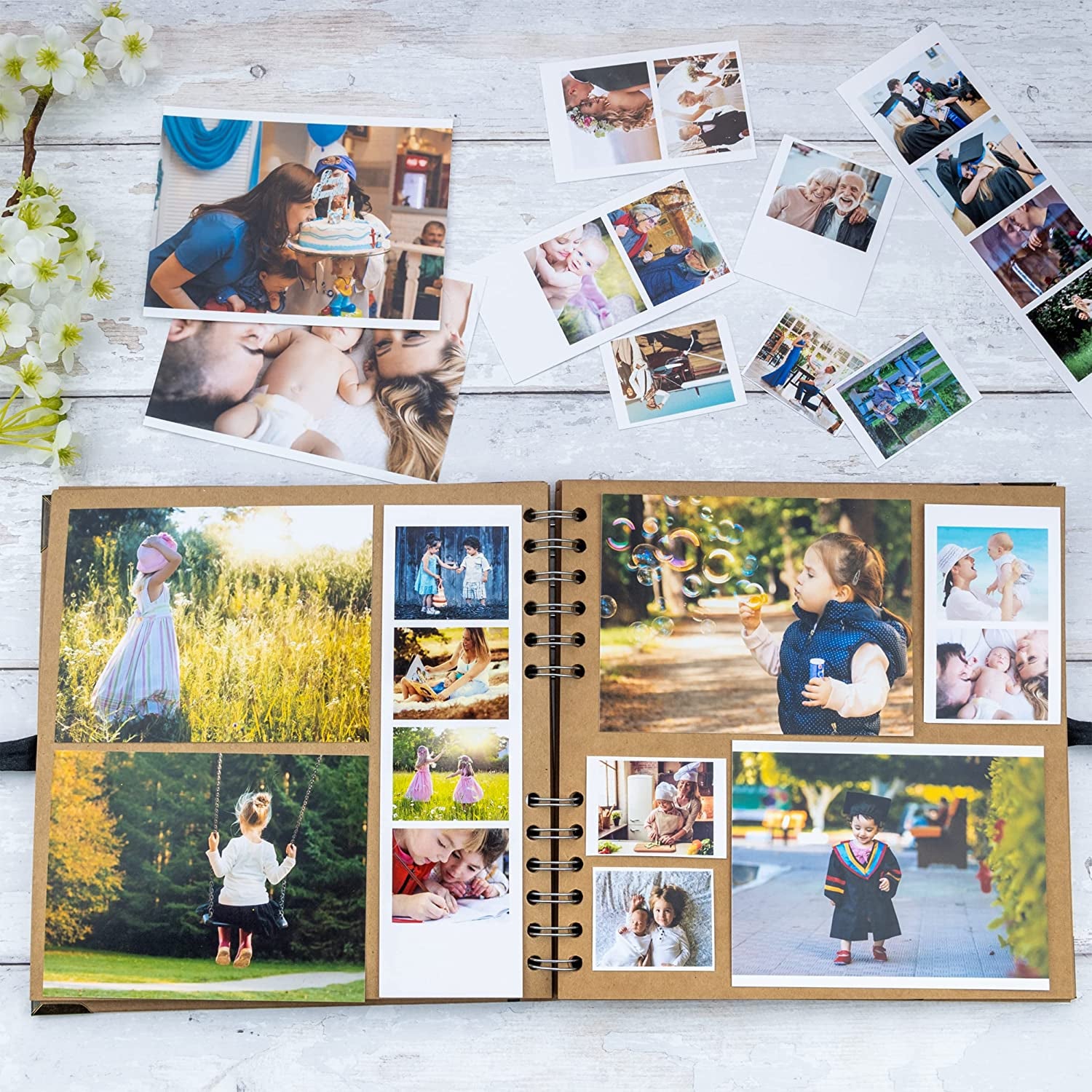 Elegant Scrapbook Memory Book – Preserve & Personalize Your Precious Moments