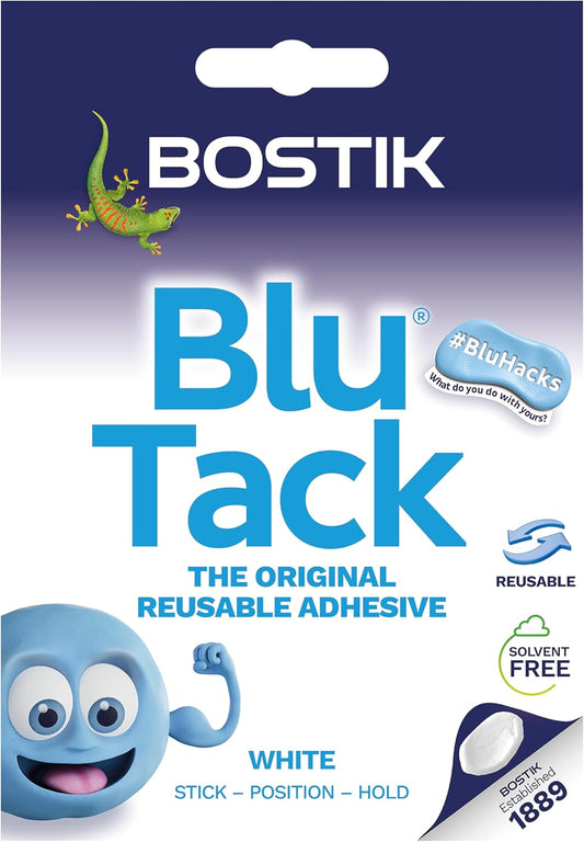 Bostik Blu Tack White – The Original Reusable Adhesive