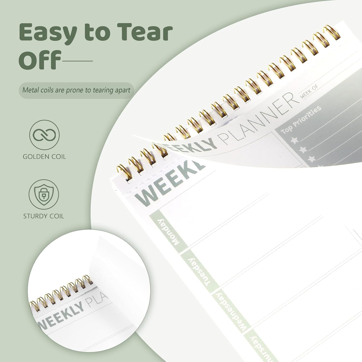 Undated Weekly Planner Pad – Flexible, Organized & Perfect for Productivity