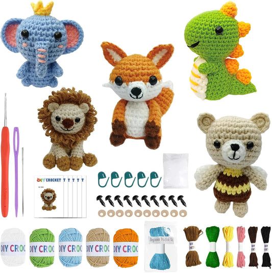 Beginner Crochet Animal Kit – Learn, Create & Make Adorable Plush Friends