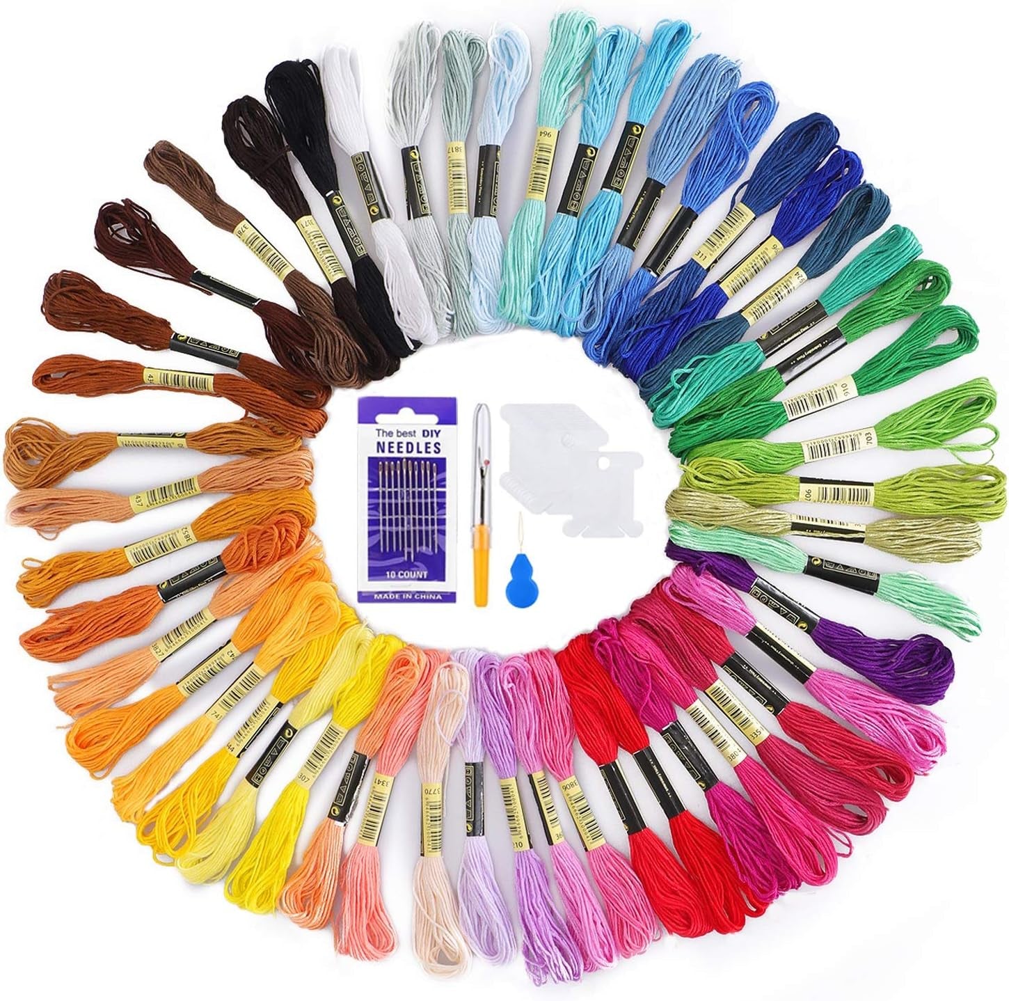 50-Color Embroidery Floss Kit – Vibrant, Durable & Perfect for DIY Crafts