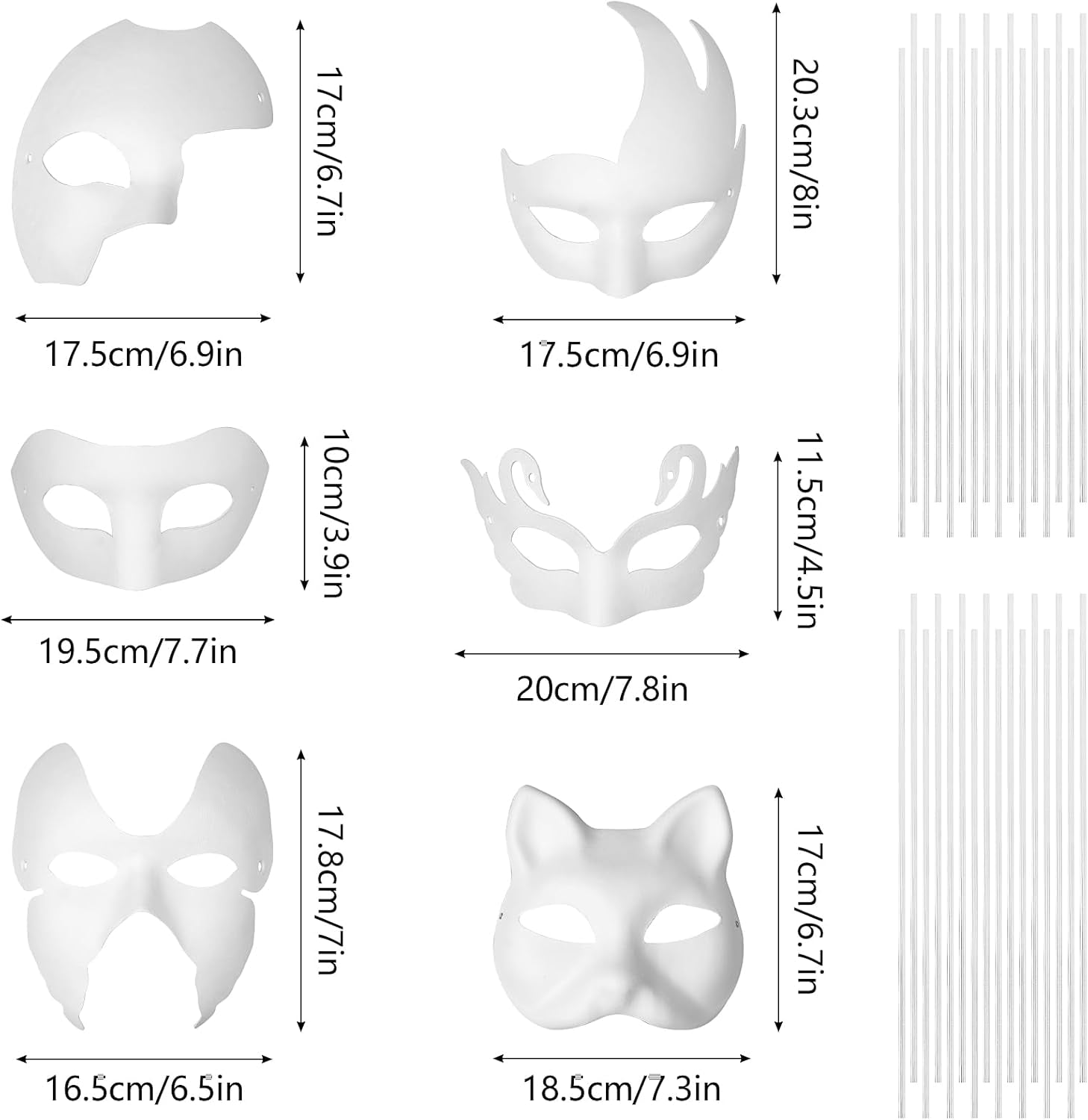 Blank Paper Mache Mask – Perfect for DIY Crafts & Creative Projects