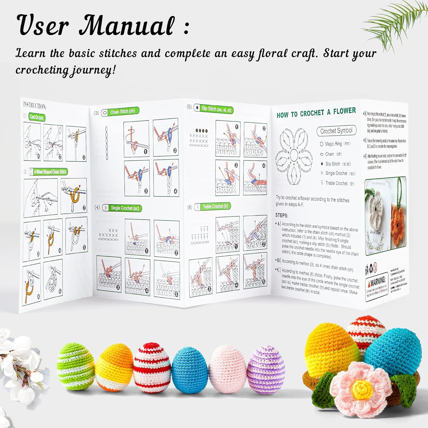INSCRAFT 20-Color Crochet Yarn Kit – Complete Set for Beginners & Experts