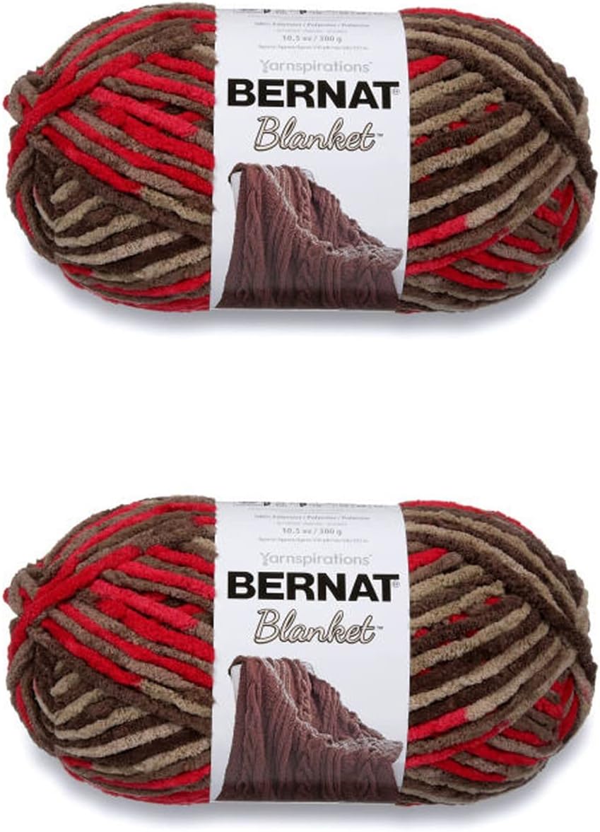 Bernat Blanket Super Bulky Yarn – 2-Pack, 300g/10.5oz Balls (Various Colours)