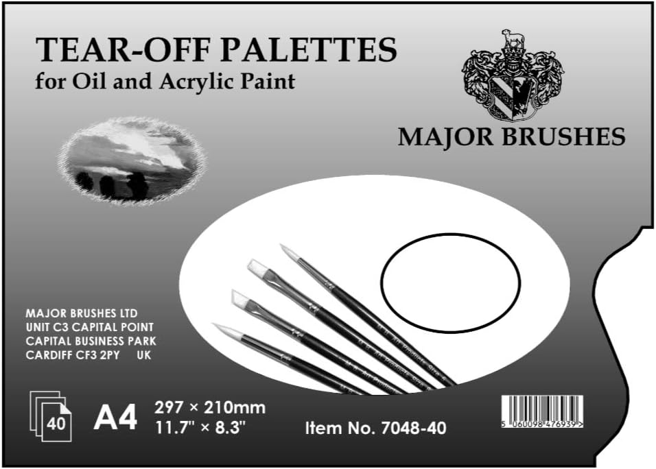 40-Sheet Disposable Tear-Off Palette – Perfect for Acrylic & Oil Painting