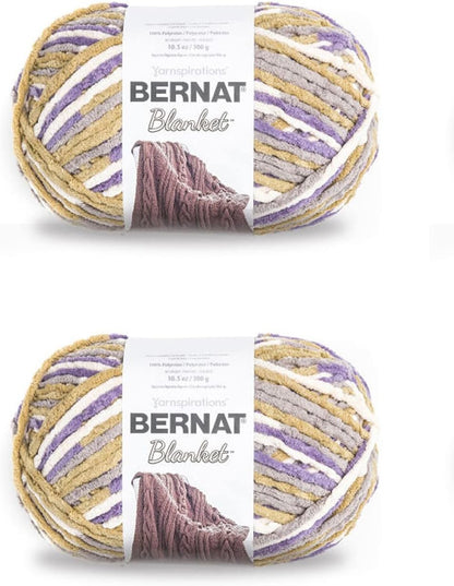Bernat Blanket Super Bulky Yarn – 2-Pack, 300g/10.5oz Balls (Various Colours)