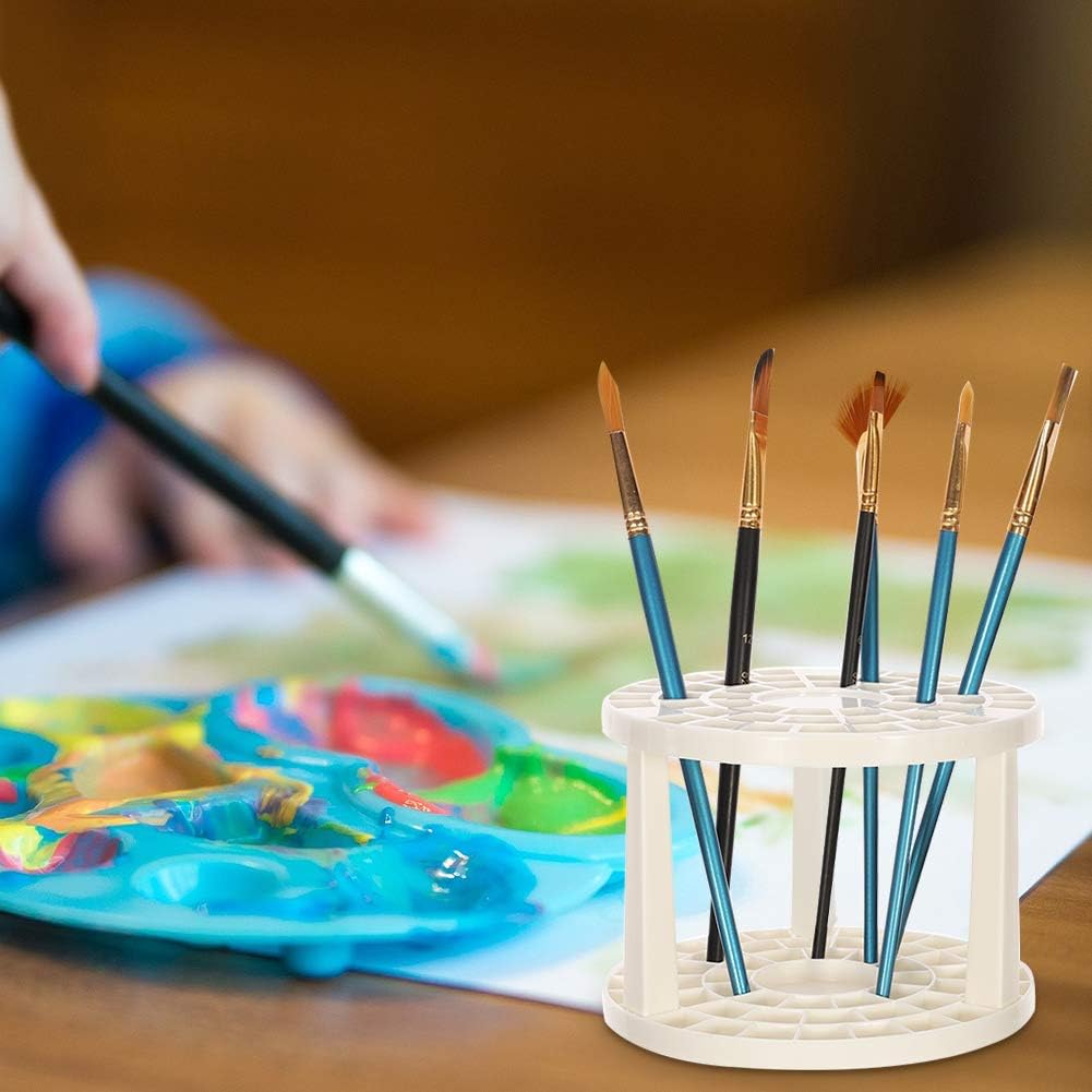 49-Hole Circular Brush Organizer – Keep Your Workspace Neat & Efficient
