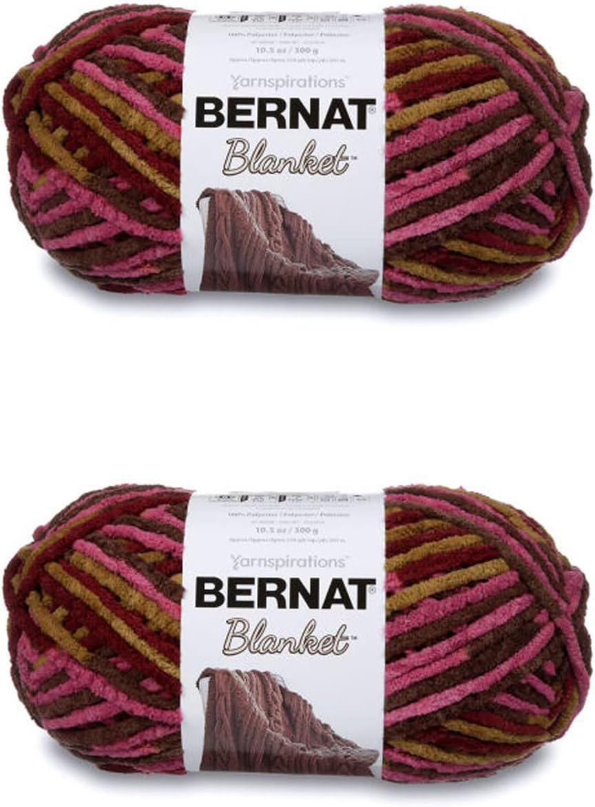 Bernat Blanket Super Bulky Yarn – 2-Pack, 300g/10.5oz Balls (Various Colours)