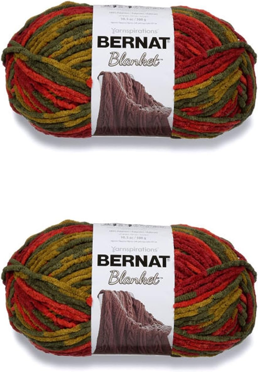 Bernat Blanket Super Bulky Yarn – 2-Pack, 300g/10.5oz Balls (Various Colours)