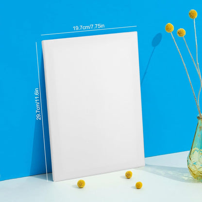 XTDMJ 20X30Cm Canvas for Painting, 4 Pack Stretched Canvases for Adults, Acrylics & Oils Painting