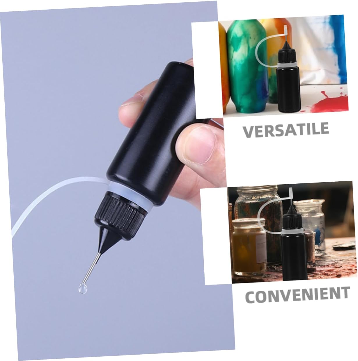 STOBOK 10Pcs Applicator Bottles for Crafting and Glue Application Plastic Squeeze Bottles with Cap for Home and Travel Use