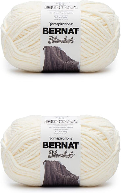 Bernat Blanket Super Bulky Yarn – 2-Pack, 300g/10.5oz Balls (Various Colours)