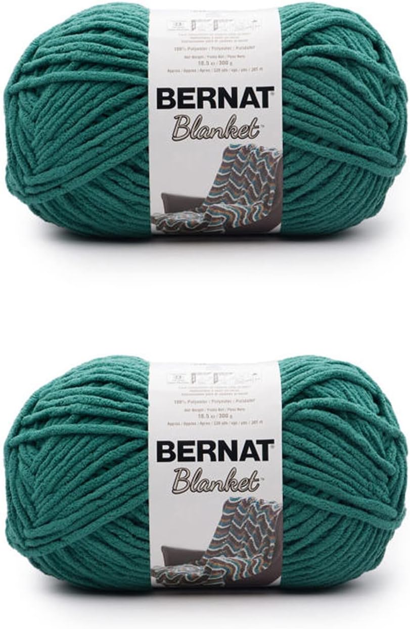 Bernat Blanket Super Bulky Yarn – 2-Pack, 300g/10.5oz Balls (Various Colours)