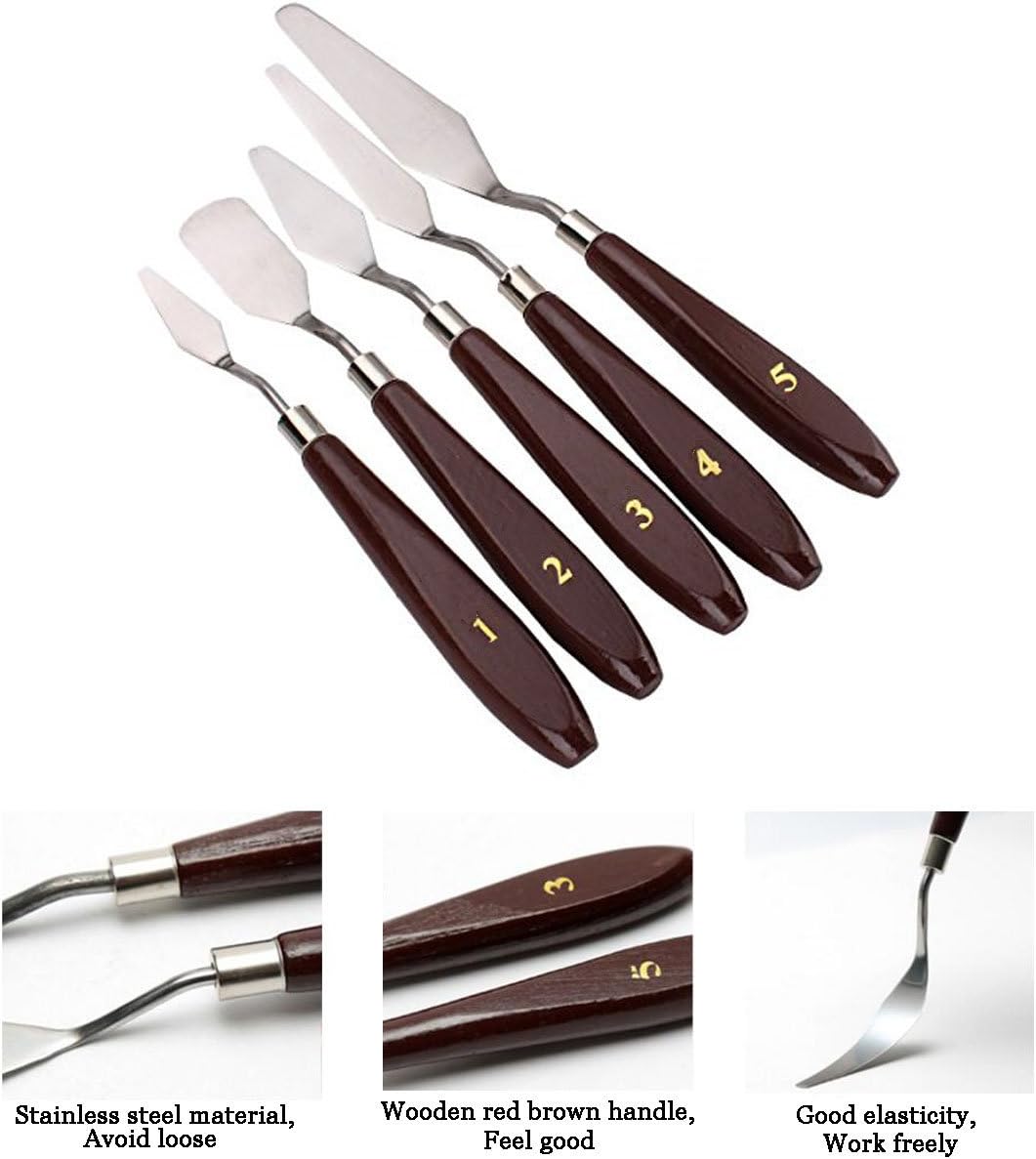 5-Piece Artist Painting Palette Knife Set – Flexible, Durable & Versatile