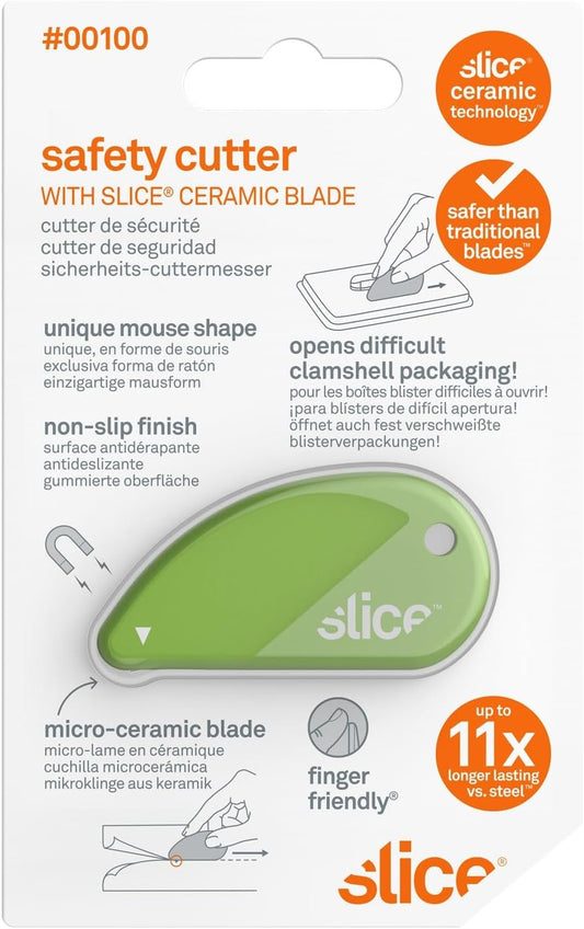 Slice 00100 Safety Cutter Ceramic Knife | Coupons, Card, Paper, Parcels and Wrapping Paper Cutter Tool - Handy and Safe Tiny Cutting Tool That Fits Your Keyring