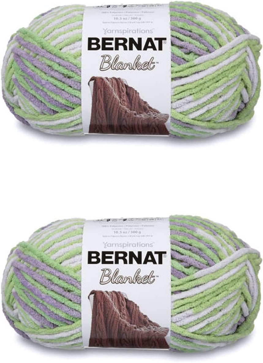 Bernat Blanket Super Bulky Yarn – 2-Pack, 300g/10.5oz Balls (Various Colours)
