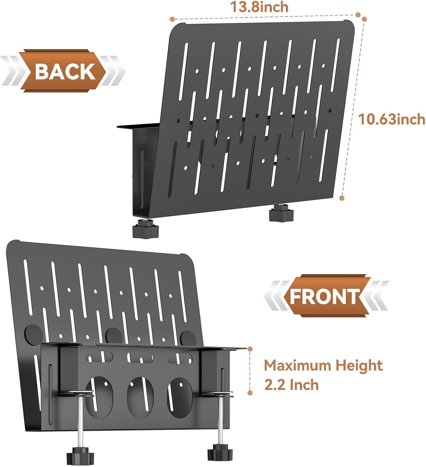 Clamp-On Desk Organizer – 6-in-1 Under Desk Storage Shelf