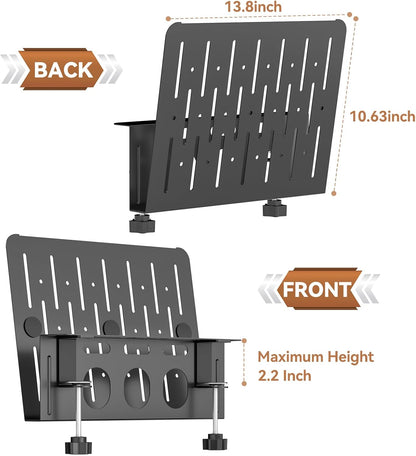 Clamp-On Desk Organizer – 6-in-1 Under Desk Storage Shelf