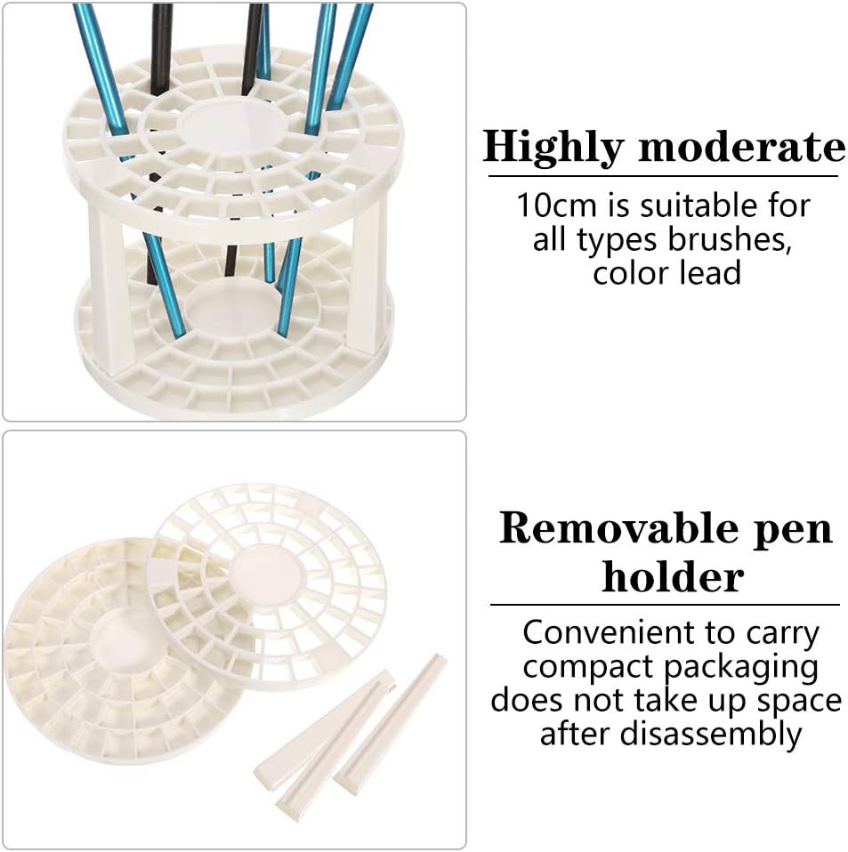 49-Hole Circular Brush Organizer – Keep Your Workspace Neat & Efficient