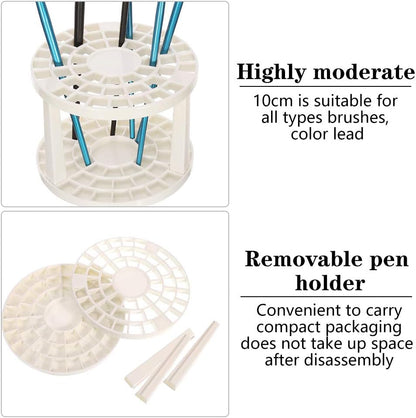 49-Hole Circular Brush Organizer – Keep Your Workspace Neat & Efficient