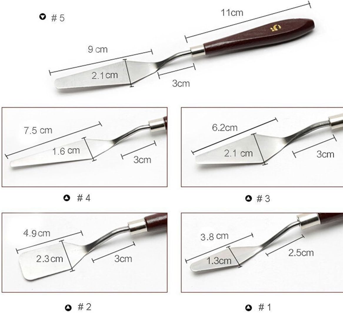 5-Piece Artist Painting Palette Knife Set – Flexible, Durable & Versatile