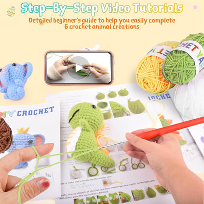 Beginner Crochet Animal Kit – Learn, Create & Make Adorable Plush Friends
