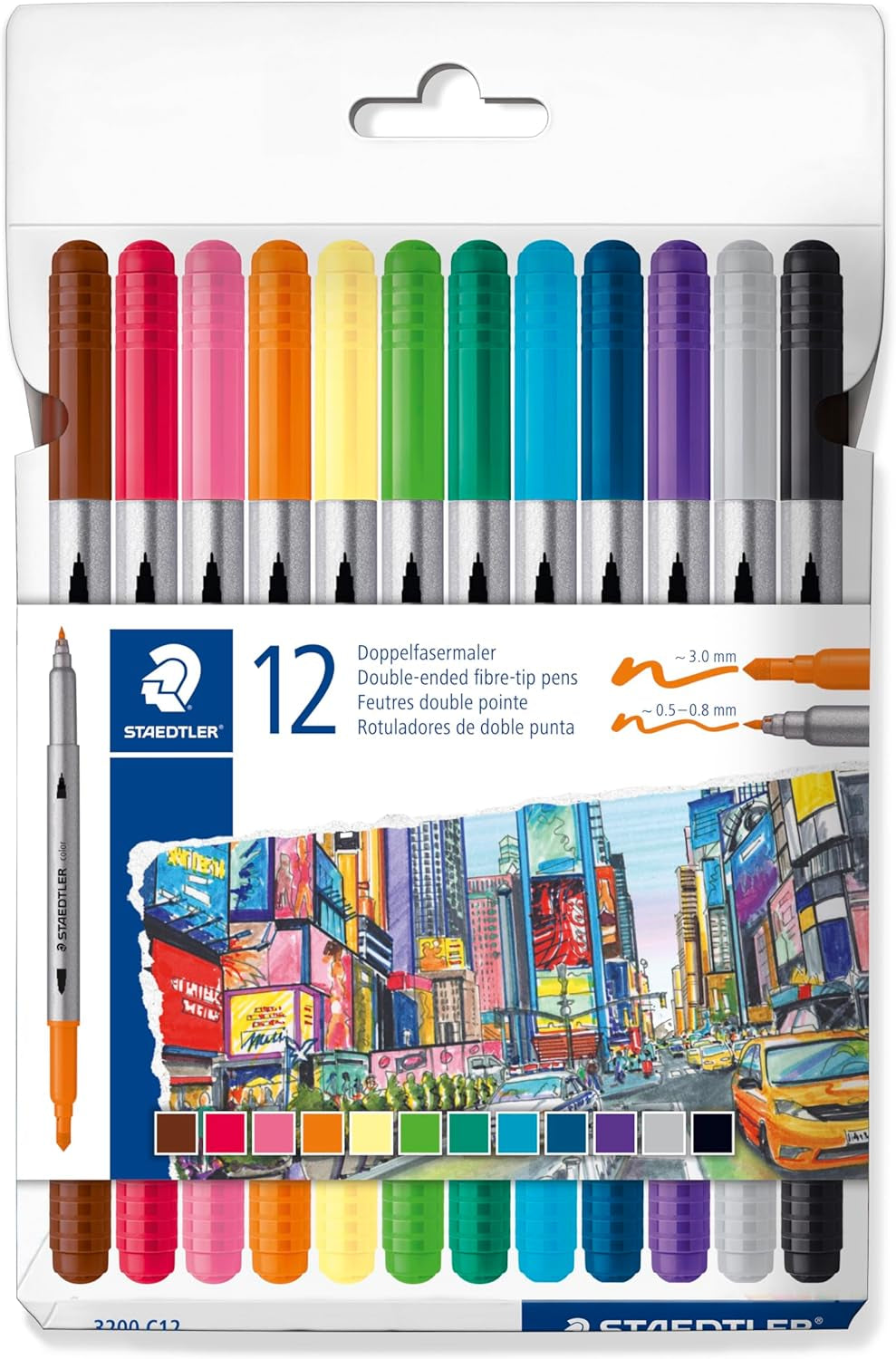 STAEDTLER Double-Ended Fibre-Tip Pens – Versatile & Vibrant for Creative Expression