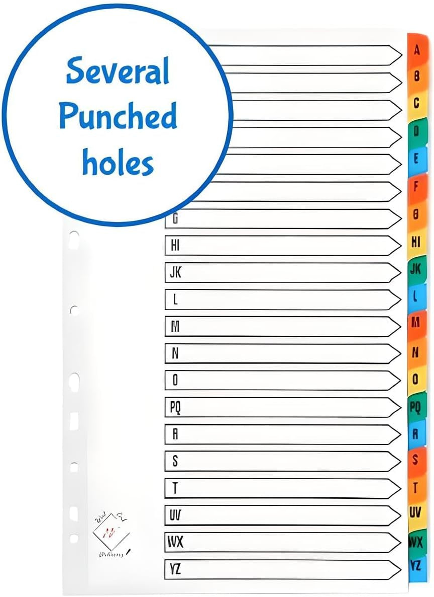 West End Stationery A4+ Alphabetical File Dividers – Pack of 10 for Easy Organization