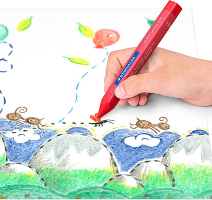 STAEDTLER Noris Jumbo Wax Crayons – Extra-Thick & Easy-to-Hold for Young Artists