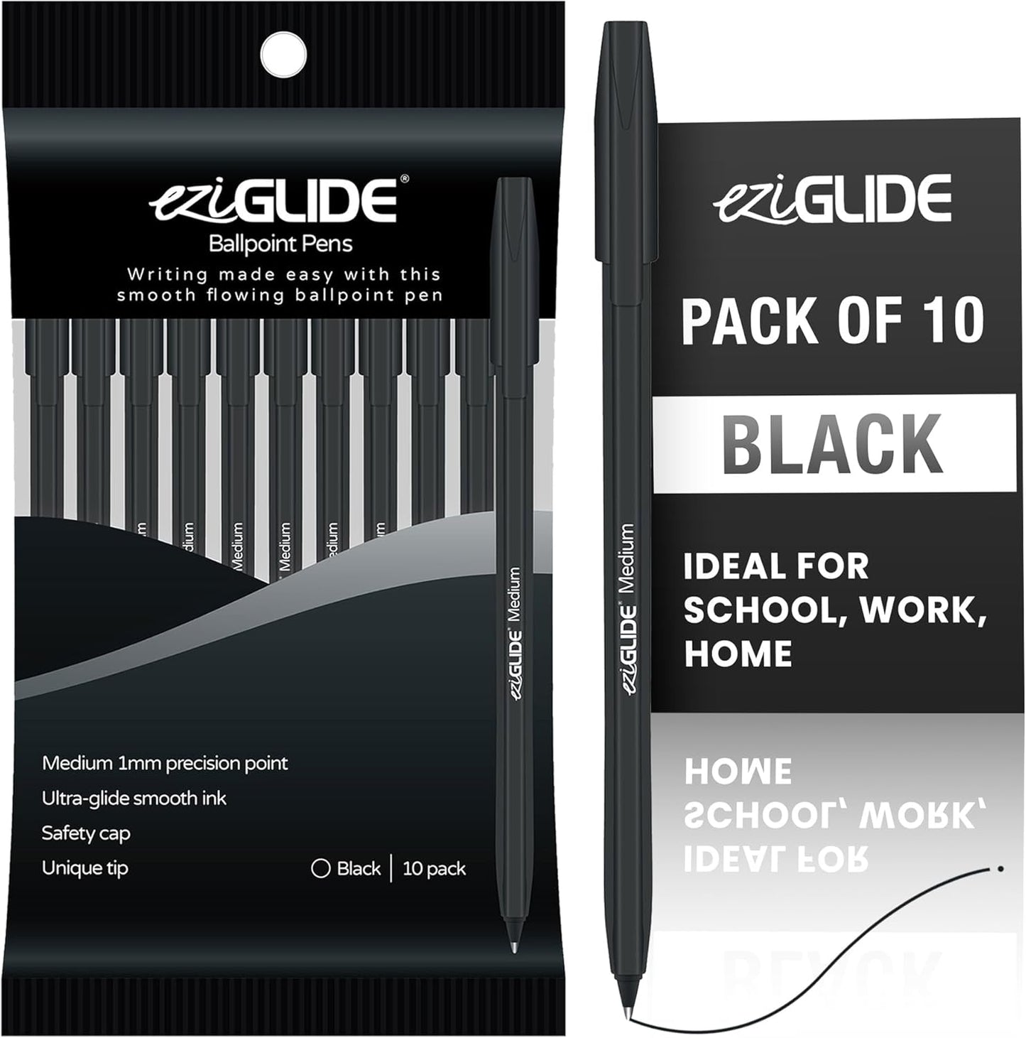 Ballpoint Pens – Assorted Colours, 1.0mm Tip (Pack of 10 / 50 / 100)