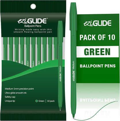 Ballpoint Pens – Assorted Colours, 1.0mm Tip (Pack of 10 / 50 / 100)