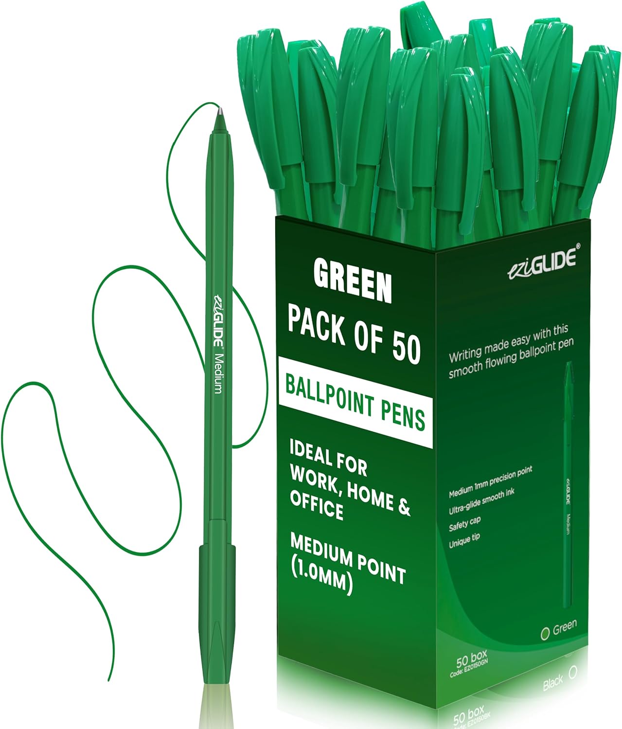 Ballpoint Pens – Assorted Colours, 1.0mm Tip (Pack of 10 / 50 / 100)
