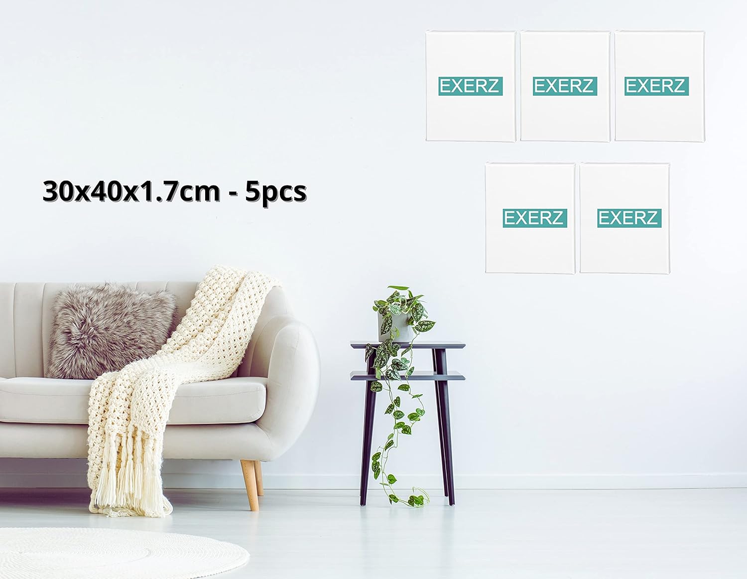 Stretched Canvas – 100% Cotton, Triple-Primed, White (Multiple Sizes & Packs)