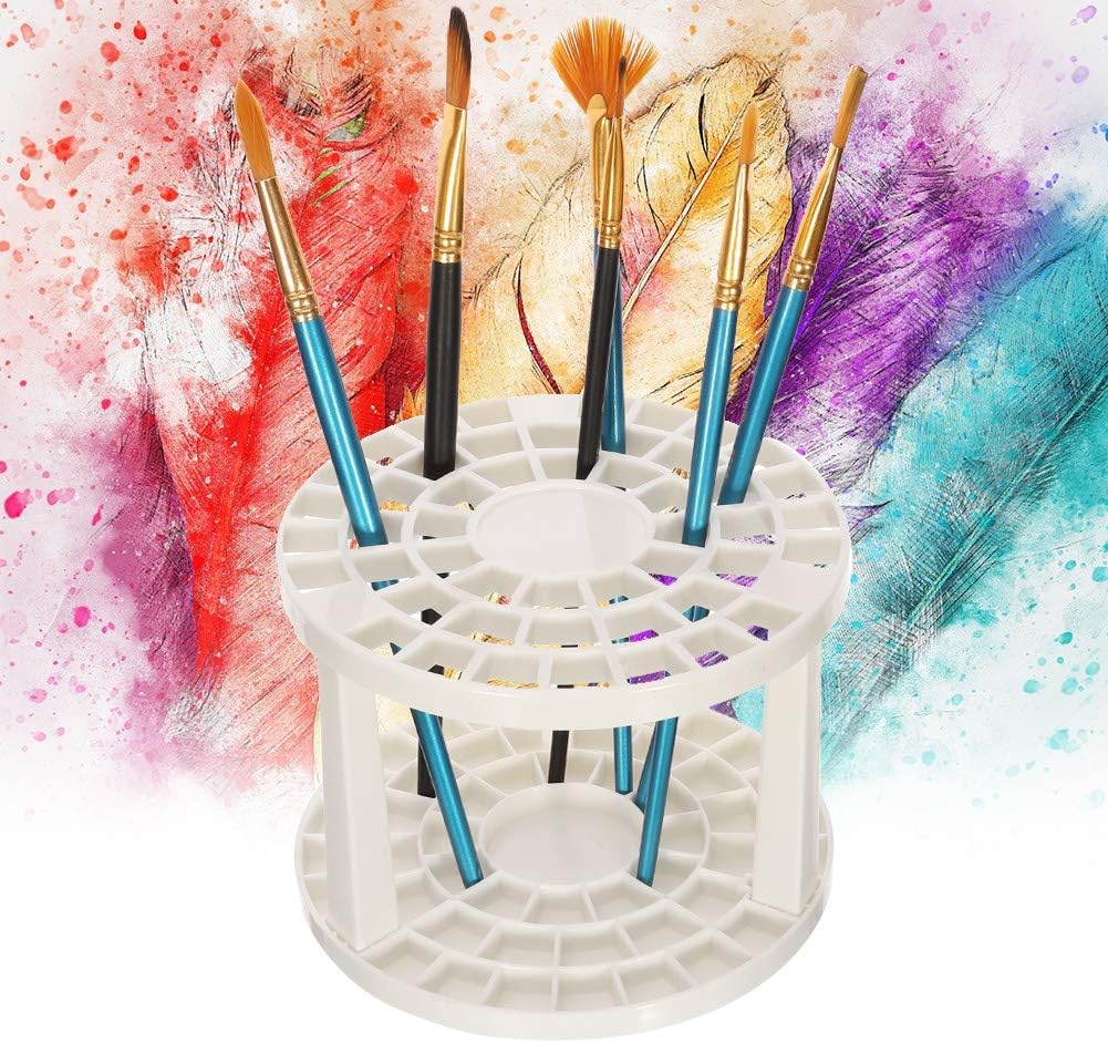 49-Hole Circular Brush Organizer – Keep Your Workspace Neat & Efficient