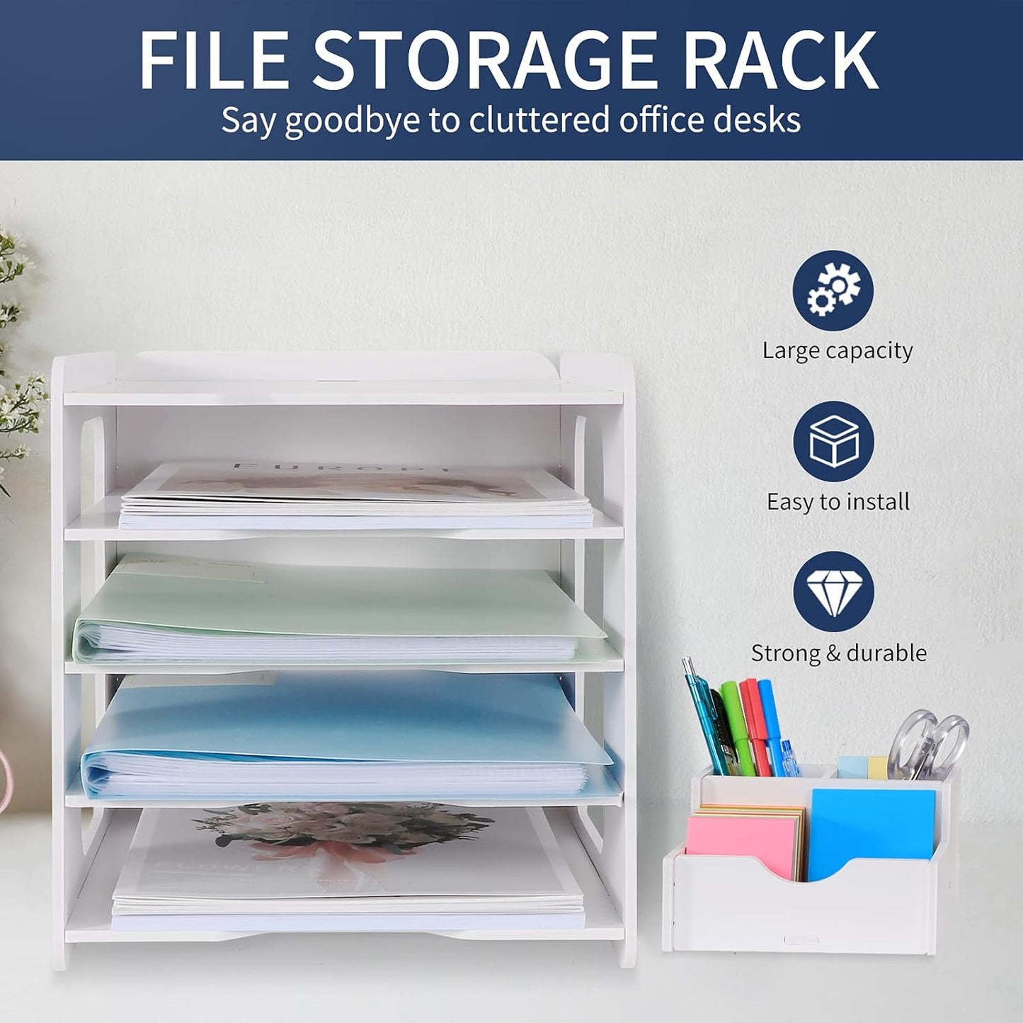 Letter Tray Organizer – 4/5/7 Tier A4 Paper Storage Rack