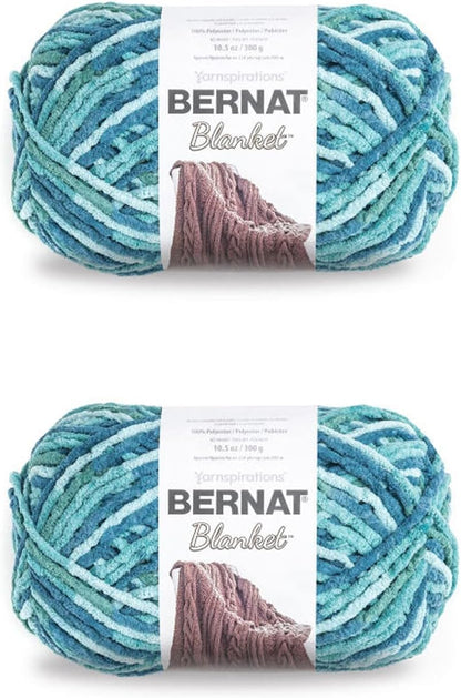 Bernat Blanket Super Bulky Yarn – 2-Pack, 300g/10.5oz Balls (Various Colours)