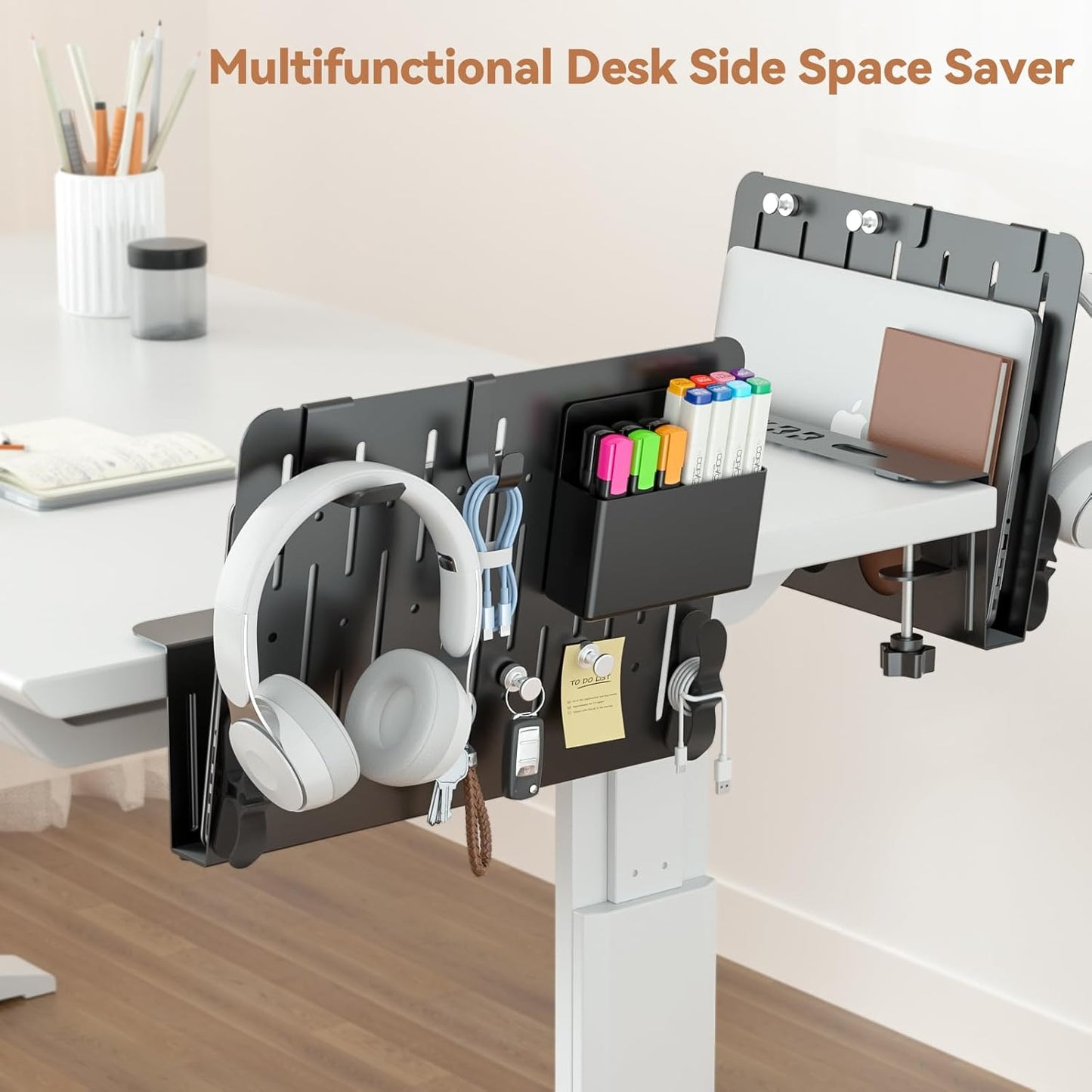 Clamp-On Desk Organizer – 6-in-1 Under Desk Storage Shelf